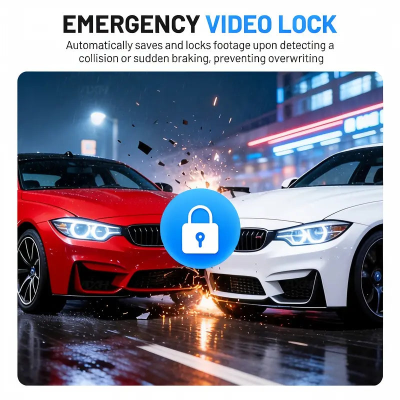 Dash Cam 5 Lens 1080P Full 360 Degree Comprehensive Coverage 5 Channel Camera Front Rear Left Right Inner View Screen Reverse Image Loop Recording Parking Monitor Wide Angle 64GB Storage Vehicle Installed Not Rechargeable Power Sohochic