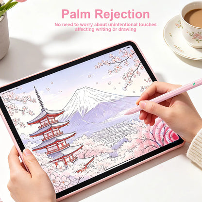 Capacitive Stylus Pen for Ipad, Tablet Accessories with Button, Fast Charging, Palm Rejection & Tilt Sensitivity for Drawing & Writing, Compatible with Ipad 2018-2025, Pro 11"/13"/M4, Air 11"/13" M3/M2, Mini7/6/5, A16/11Th-6Th Gen (Back to School), Stylus