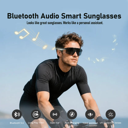 CARRY WIT Smart Glasses Bluetooth 5.4, Open Ear Audio Glasses with Hands-Free Calling & Wireless Music, Lightweight Smart Eyewear for Men Women,Qy-Pro1