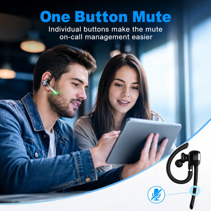 Bluetooth Headset, Wireless Earpiece with AI Noise Cancelling Mic, 500Mah LED Display Charging Case, up to 72H Talk Time, USB Dongle and Mute Button for Trucker Office Computer Phone, G7 Tiktokshopbacktoschool,Back to School,Back to School Haul