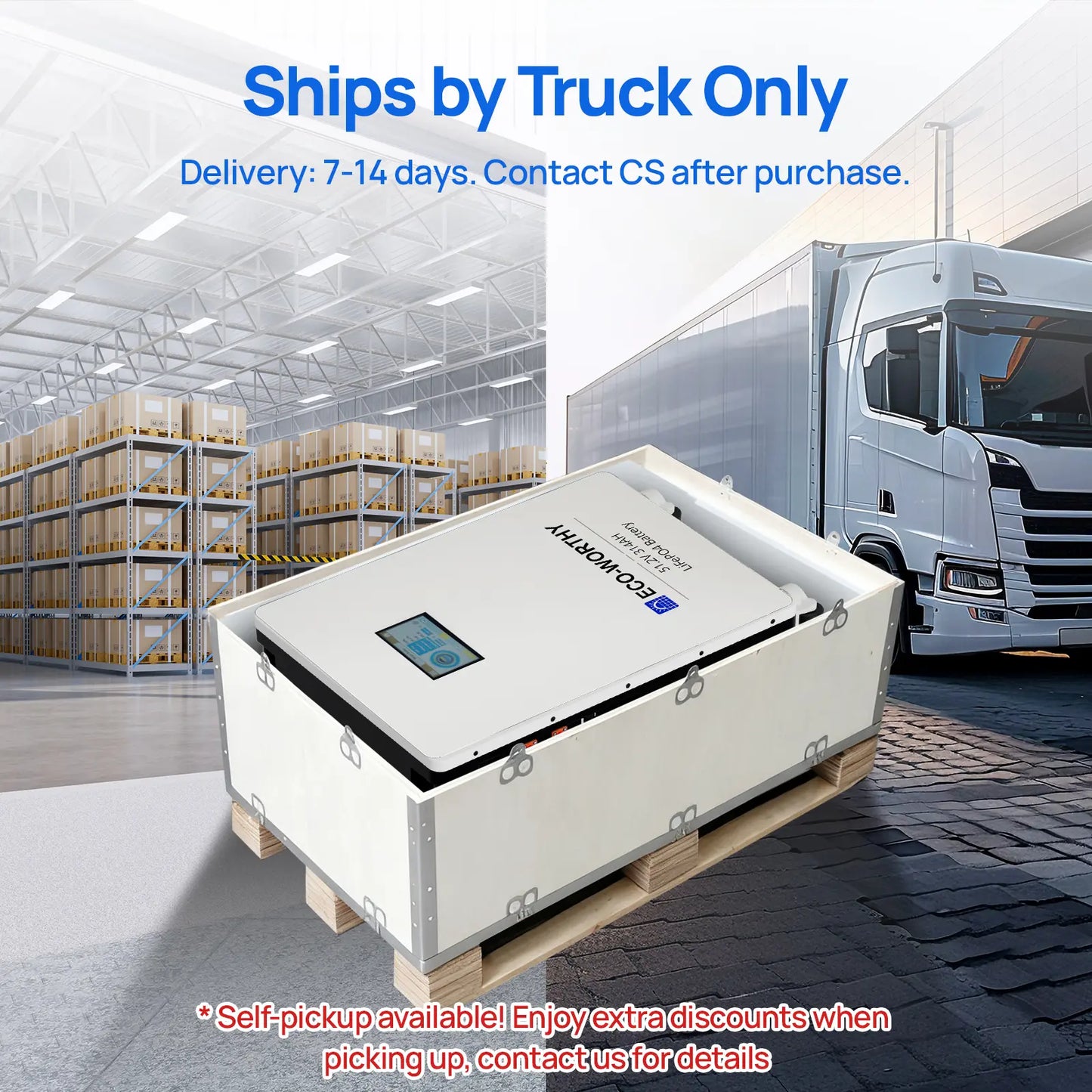ECO-WORTHY 48V 314Ah Lifepo4 Lithium Battery with Lifepo4 Cells, 16.1Kwh High-Capacity Home Energy Storage, Equipped with Breakers and RS485/CAN/RS232 Interfaces