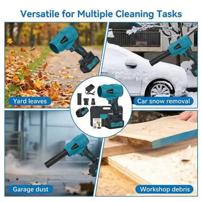 Cordless Battery Operated Rechargeable Handheld Portable High Speed Blower with Pure Copper Turbo Fan, Car Cleaning Tool, Home & Garden Maintenance Aid, Holiday Gift, Battery Operated Leaf Blower