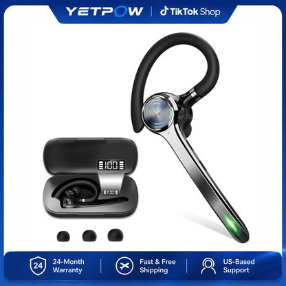 Bluetooth Headset, Wireless Earpiece with AI Noise Cancelling Mic, 500Mah LED Display Charging Case, up to 72H Talk Time, USB Dongle and Mute Button for Trucker Office Computer Phone, G7 Tiktokshopbacktoschool,Back to School,Back to School Haul